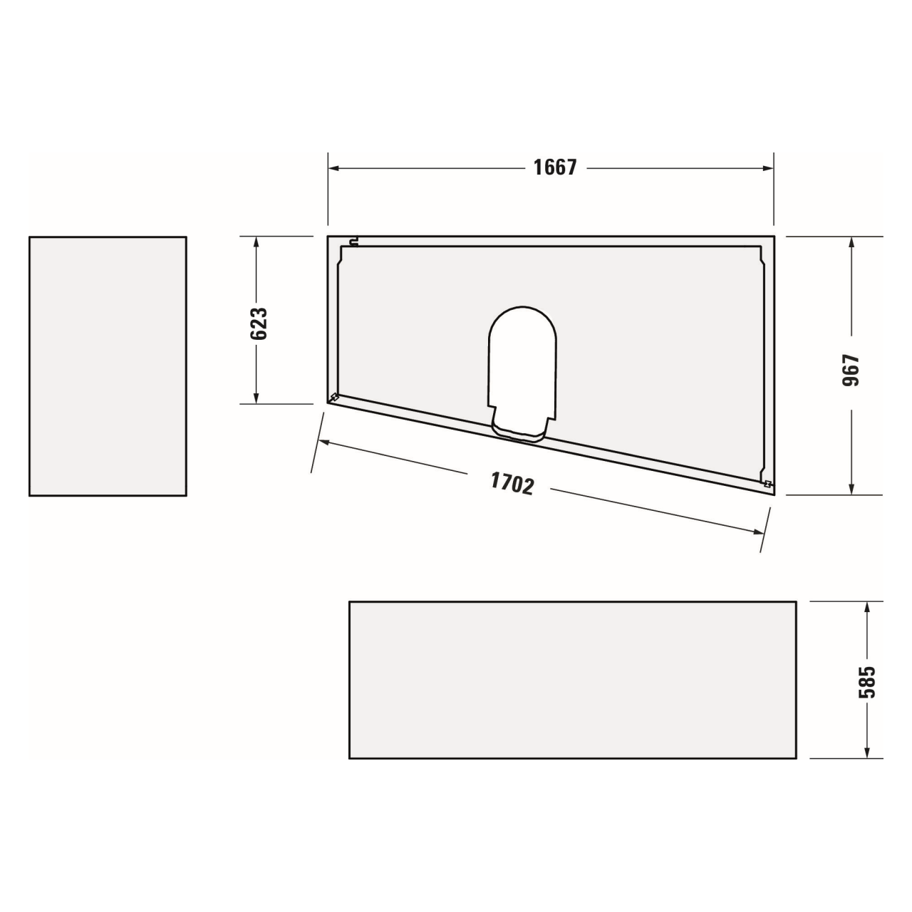 Duravit Trapez-Badewanne No.1 170x100 cm Weiß rechts (700509000000000) – jetzt bei Meds24 Duravit Trapez-Badewanne No.1 170x100 cm Weiß rechts (700509000000000)