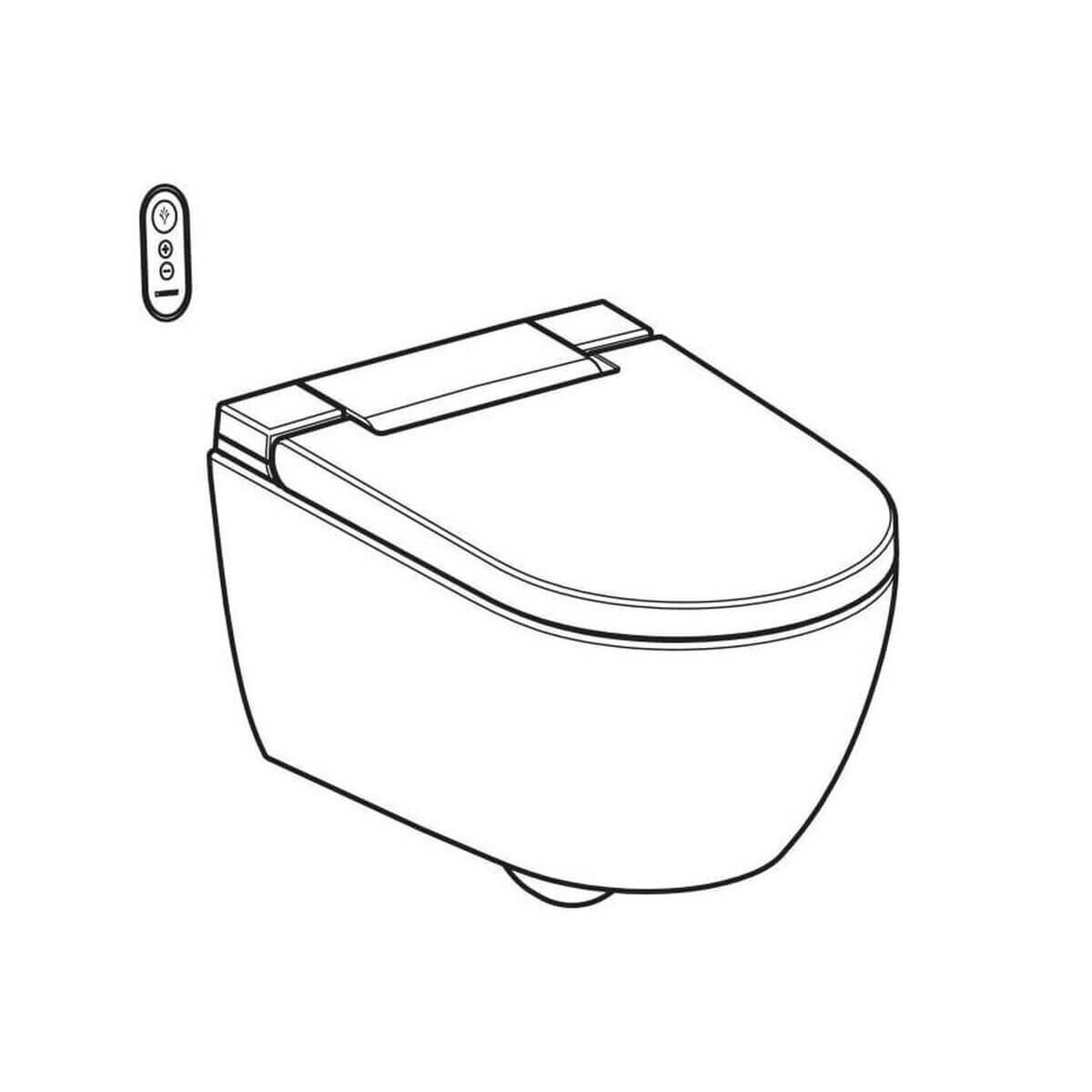 Geberit Dusch-WC AquaClean Alba, spülrandlos mit KeraTect-Beschichtung