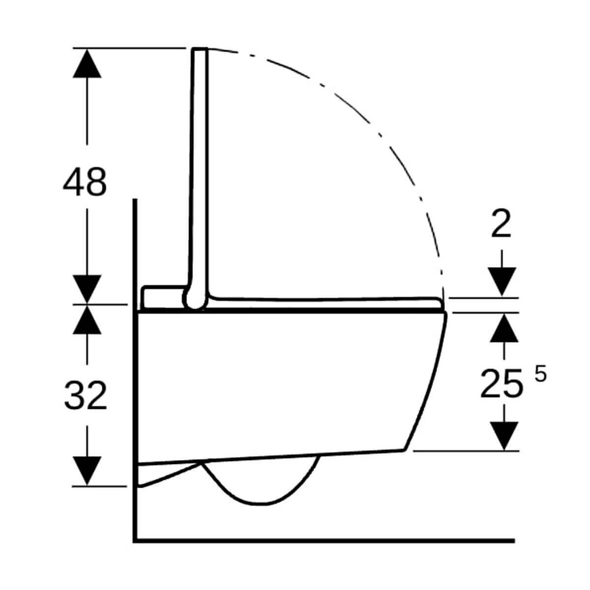 Geberit Dusch-WC AquaClean Sela Square, spülrandlos Weiß