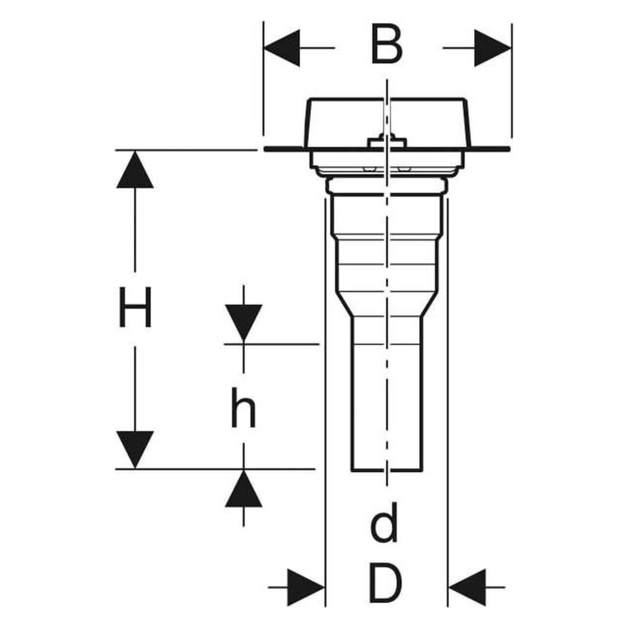 Geberit Rohbauset CleanLine Ø 50 mm für Deckendurchführung