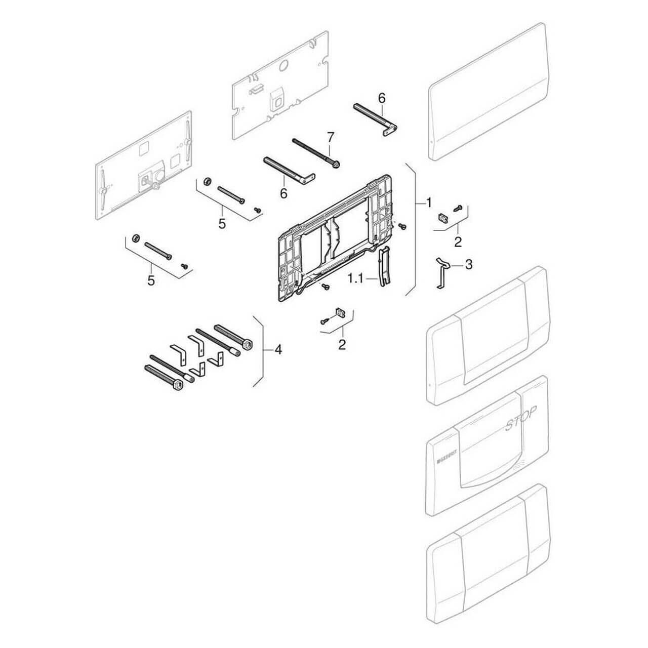 Geberit Betätigungsplatte 200F Weiß für Spül-Stopp-Spülung (115222111) – jetzt bei Meds24 Geberit Betätigungsplatte 200F Weiß für Spül-Stopp-Spülung (115222111)