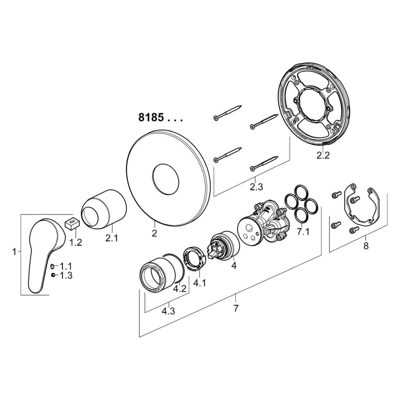 Hansa Duscharmatur Hansamix Chrom, UP-Brause-Einhebelmischer Wandmontage (81859083) – jetzt bei Meds24 Hansa Duscharmatur Hansamix Chrom, UP-Brause-Einhebelmischer Wandmontage (81859083)