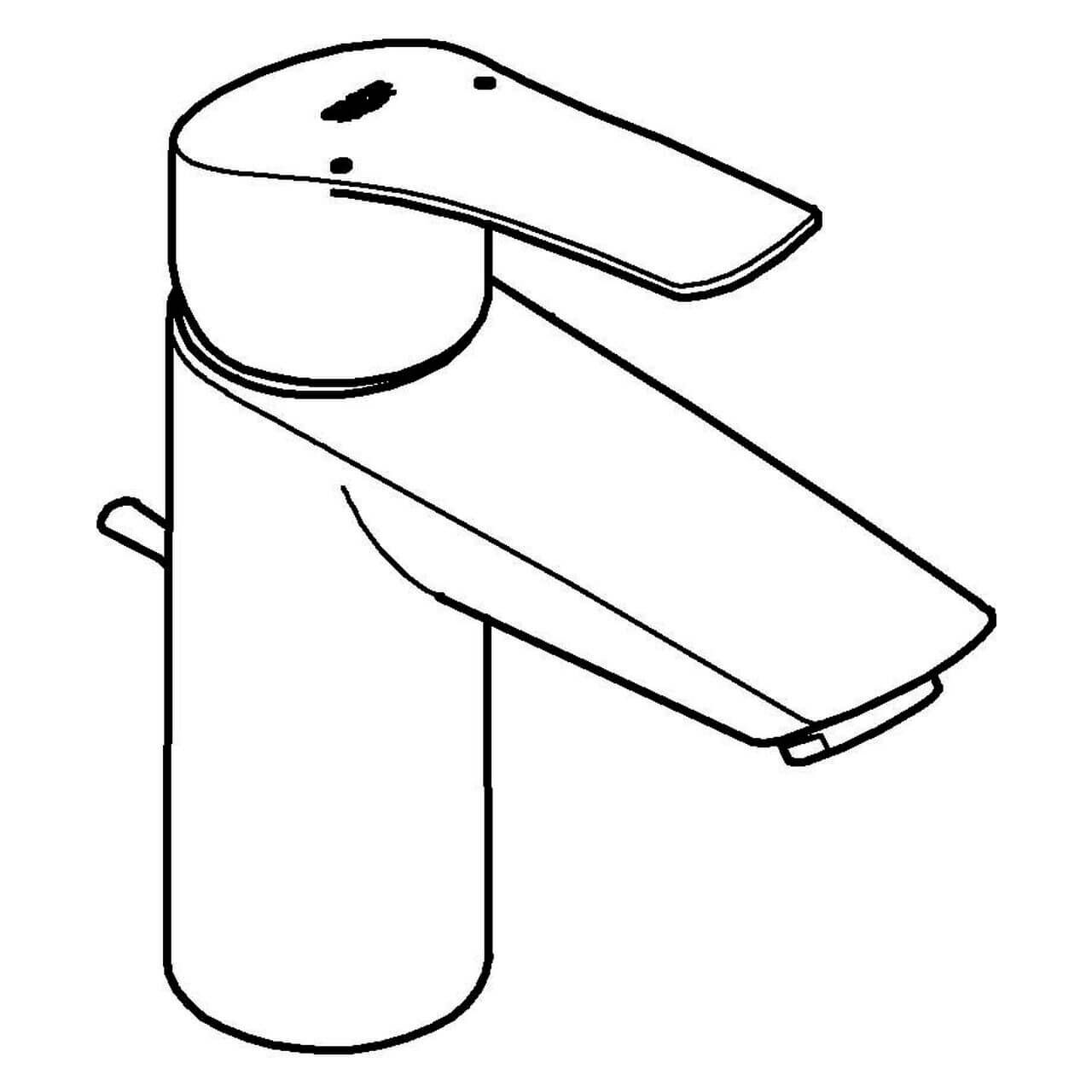 Grohe Waschtischarmatur Eurosmart 1/2 Zoll S-Size mit Ablaufgarnitur Chrom (33265003)