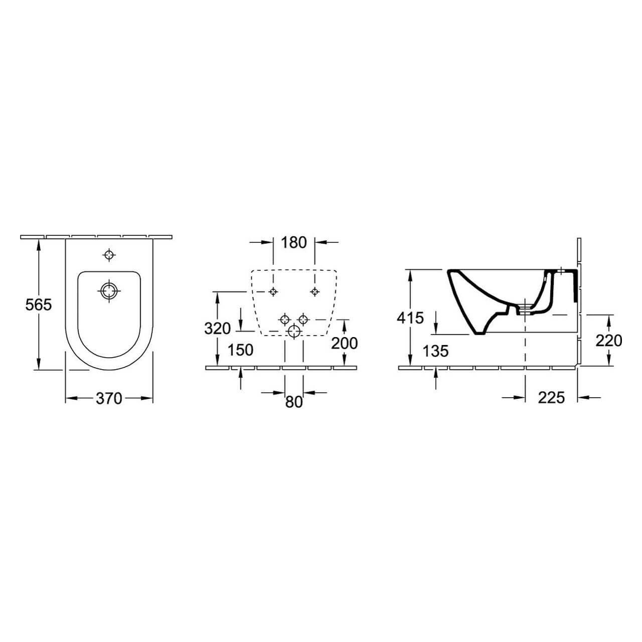 Villeroy & Boch Wand-Bidet Subway 2.0 C-Plus Weiß