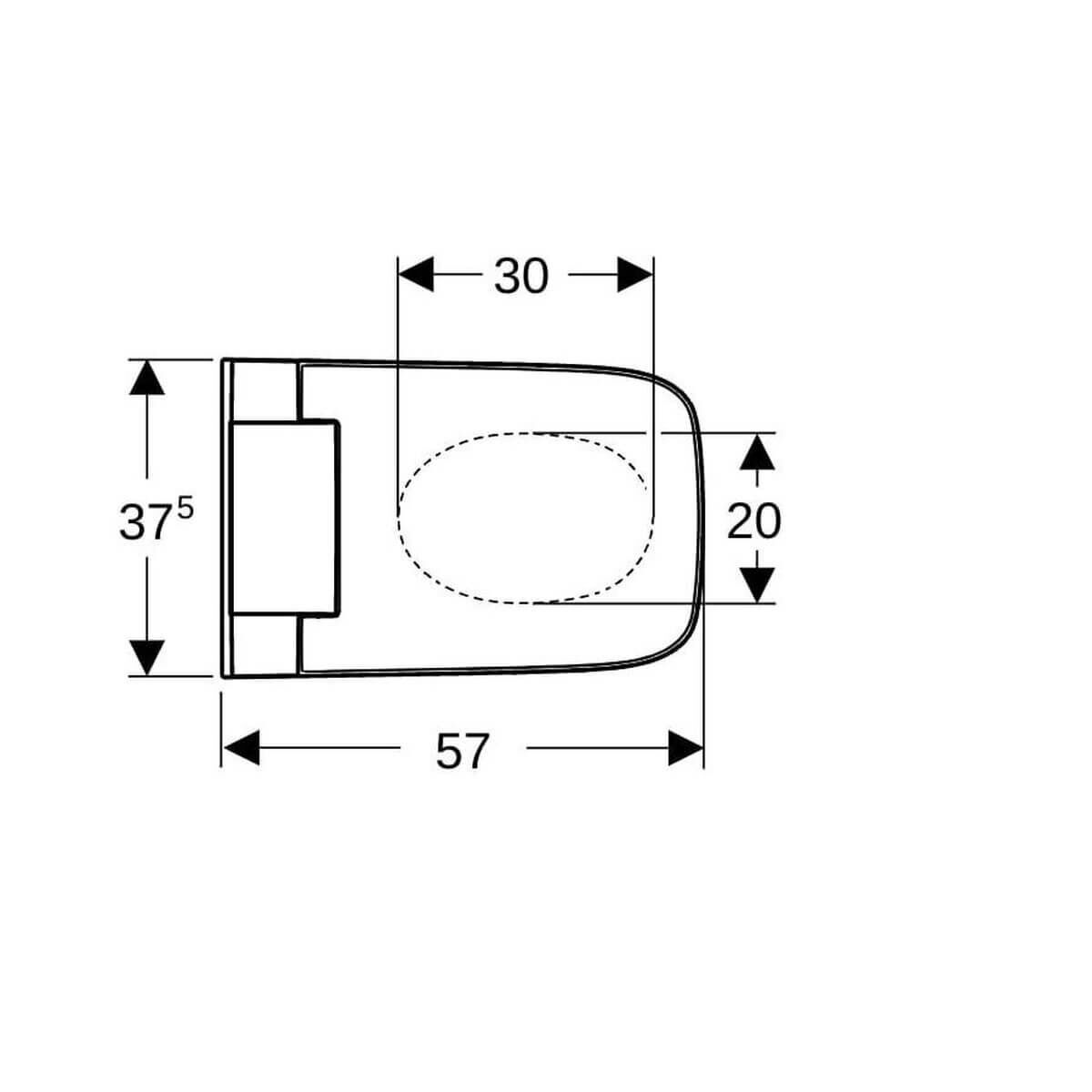 Geberit Dusch-WC AquaClean Sela Square, spülrandlos Weiß