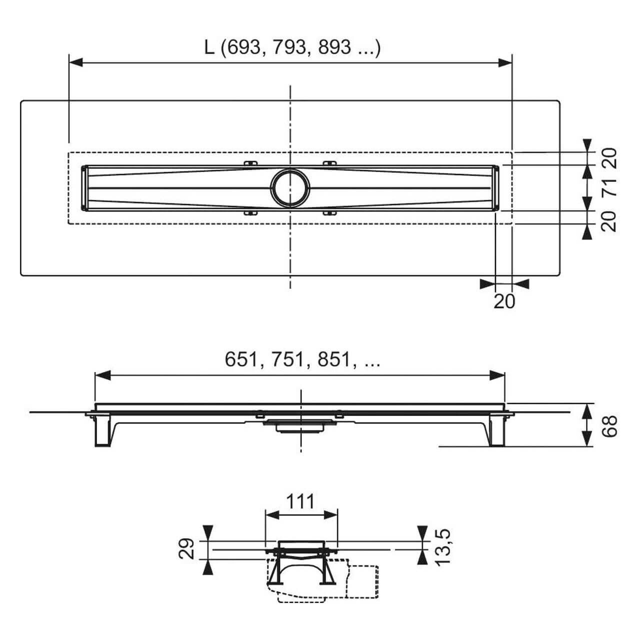 Tece Duschrinne Evo Tecedrainline 800 mm Edelstahl (600802) – jetzt bei Meds24 Tece Duschrinne Evo Tecedrainline 800 mm Edelstahl (600802)