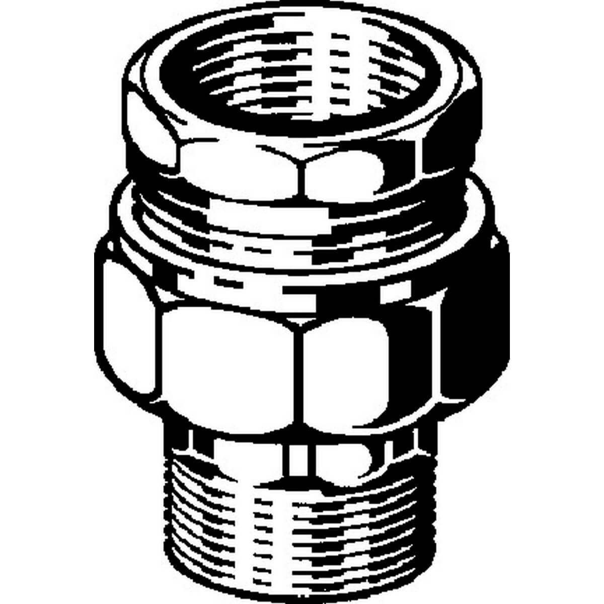 Viega Rohrverschraubung 3331 R 3/8 x Rp 3/8 Rotguss