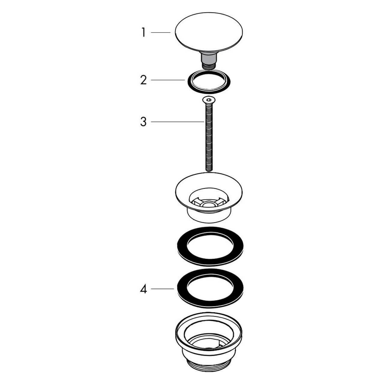 Hansgrohe Ablaufgarnitur Chrom (50100000)