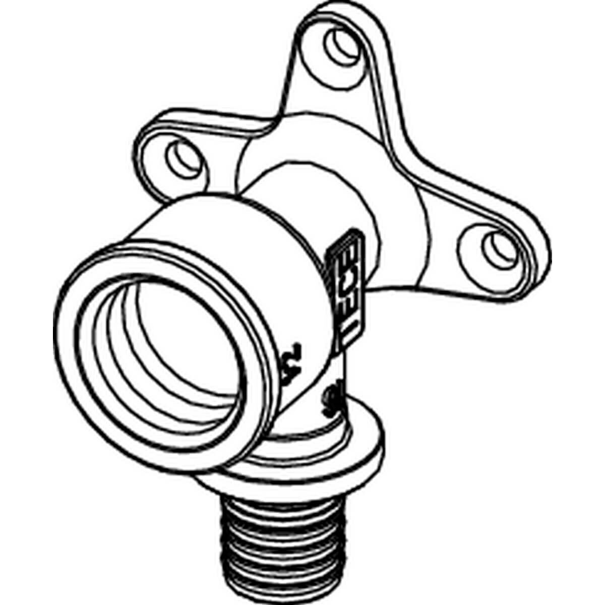 Tece Wandscheibe TECEflex 25 mm x Rp 3/4 Siliziumbronze