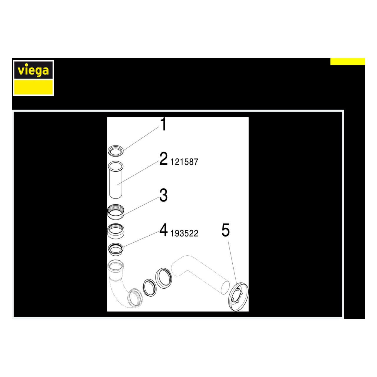 Viega Bidet-Röhrengeruchsverschluss verchromt G1 1/4 x 32 mm