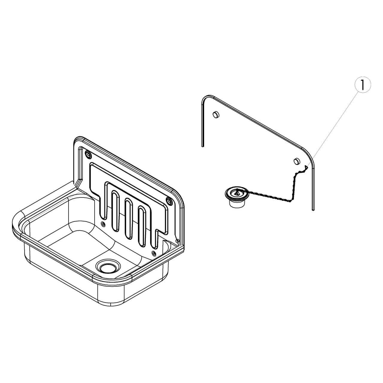 Laufen Ausgussbecken CONTRA 505 Weiß 505x330 mm