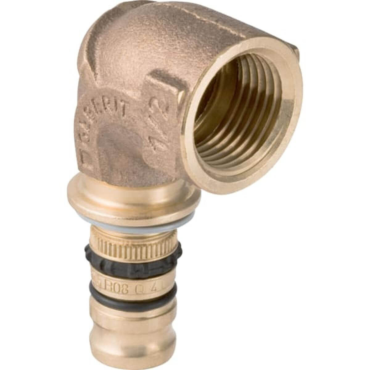 Geberit Übergangsbogen Mepla Ø 20 mm x Rp 1/2 90° mit IG Rotguss