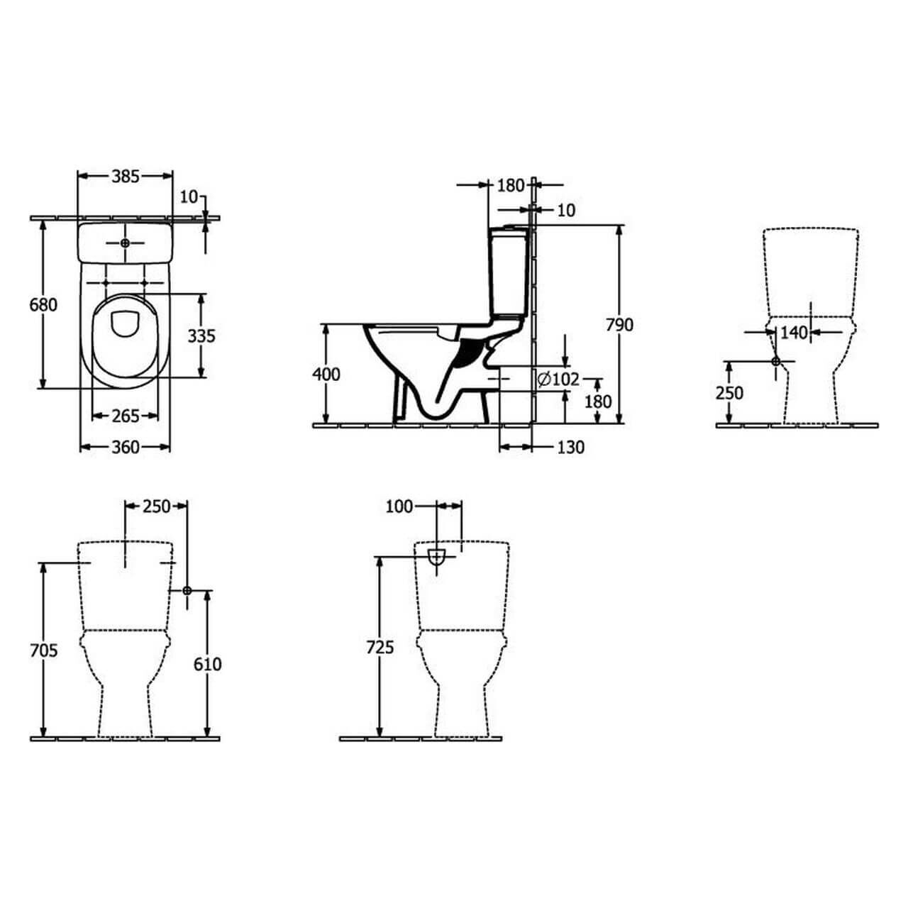 Villeroy & Boch Spülkasten O.Novo DualFlush Weiß (5760G101)