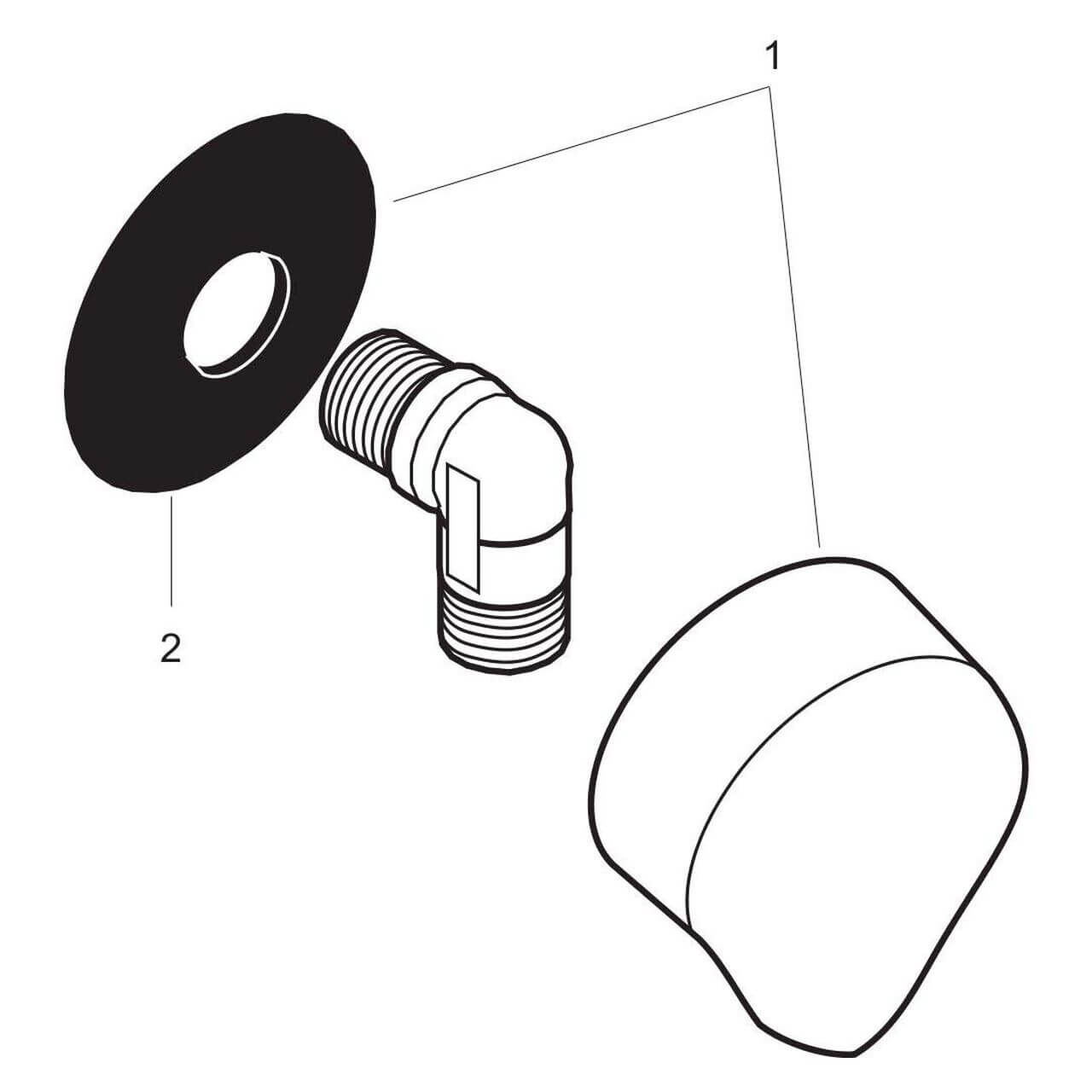Hansgrohe Wandanschluss Fixfit Chrom rund