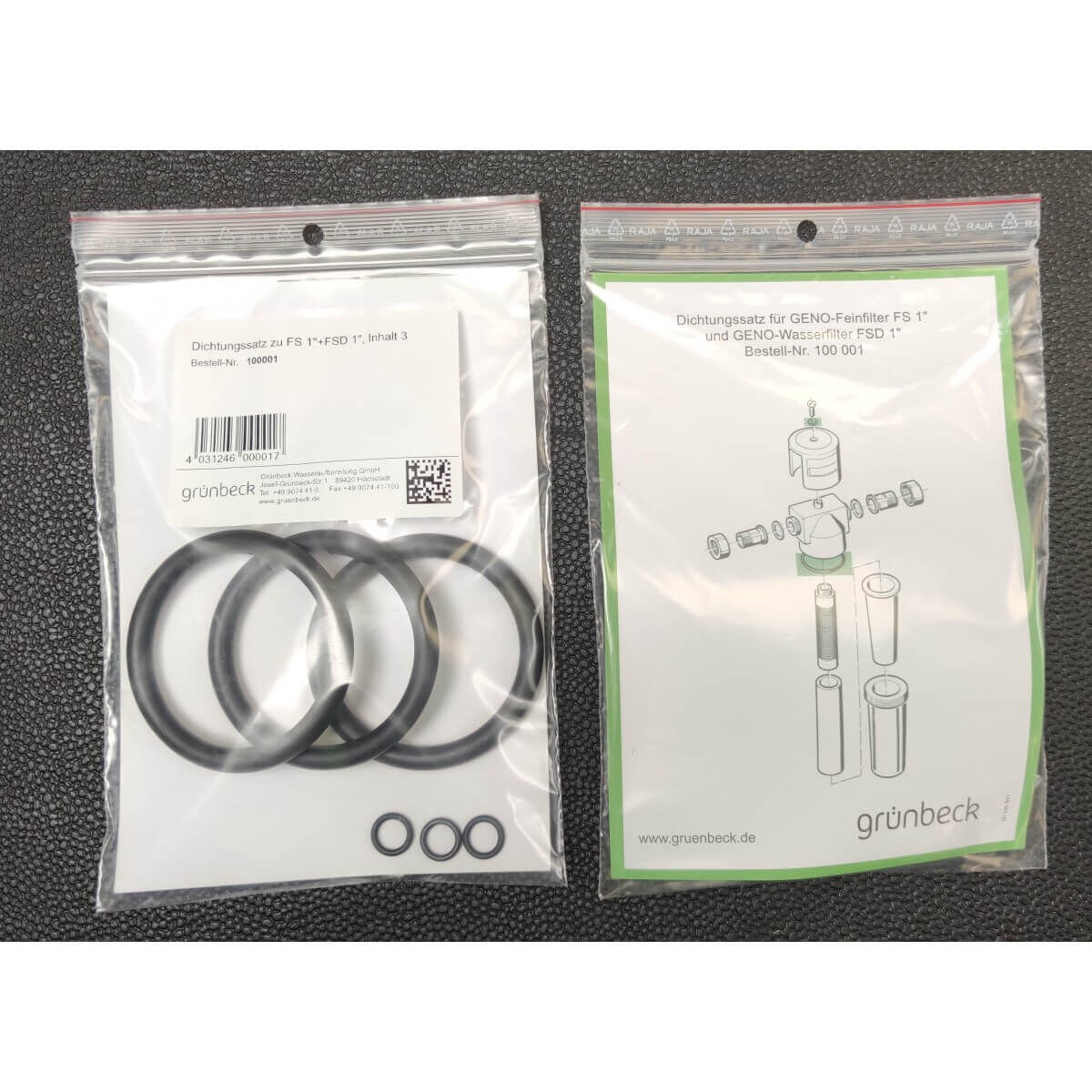 Grünbeck Dichtungssatz zu Feinfilter FS/FSD 1 1/4"-2" 3 Stück