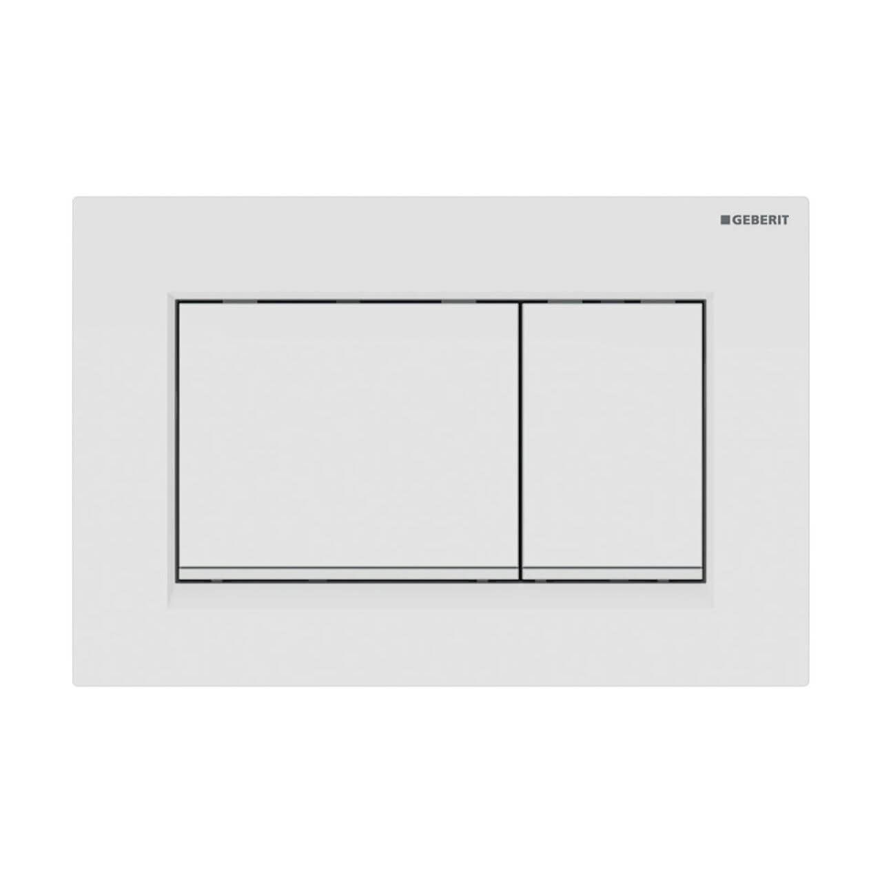 Geberit Betätigungsplatte Sigma 30 Weiß mit mattem Streifen