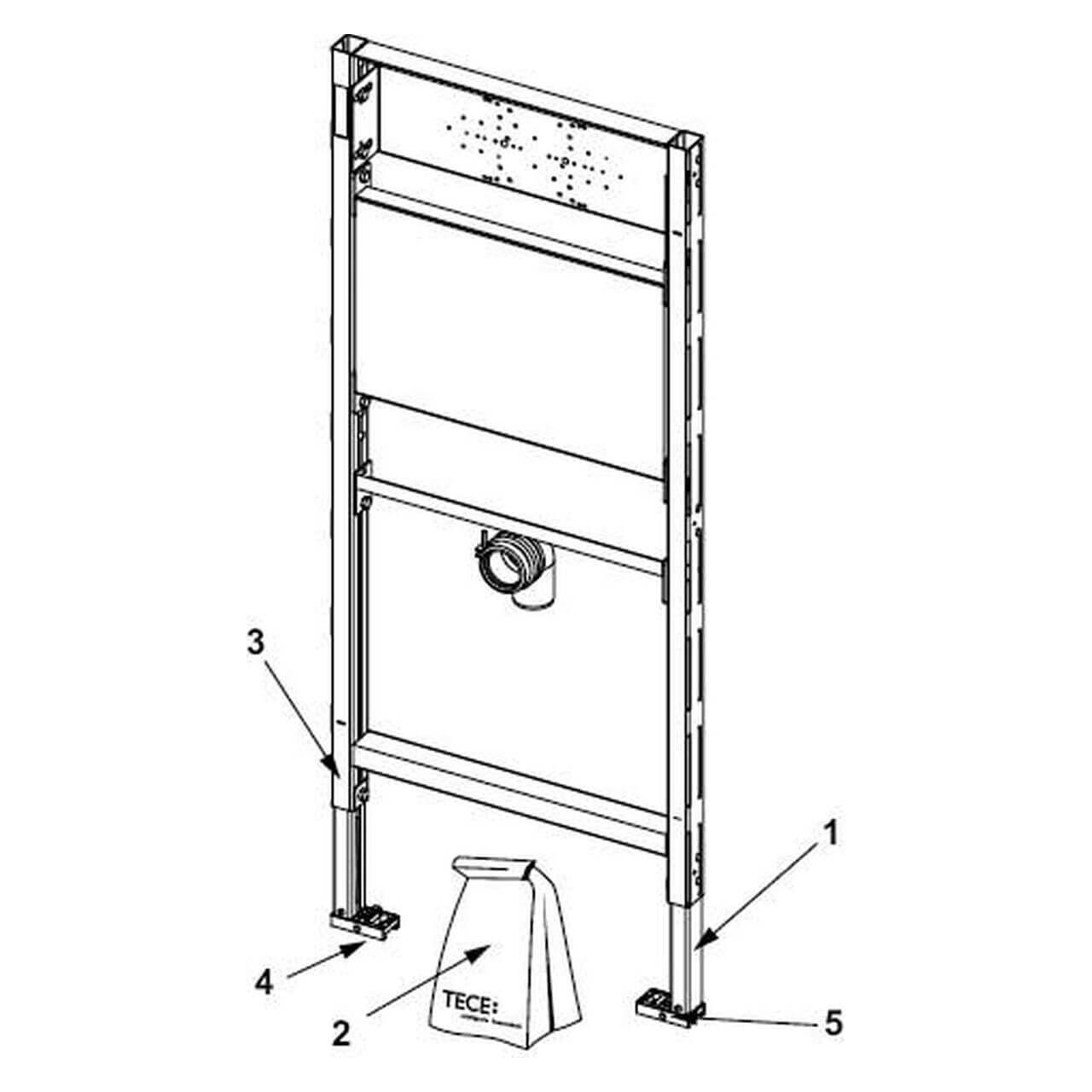 Tece Waschtischmodul Teceprofil 1120 mm für Ausgussbecken