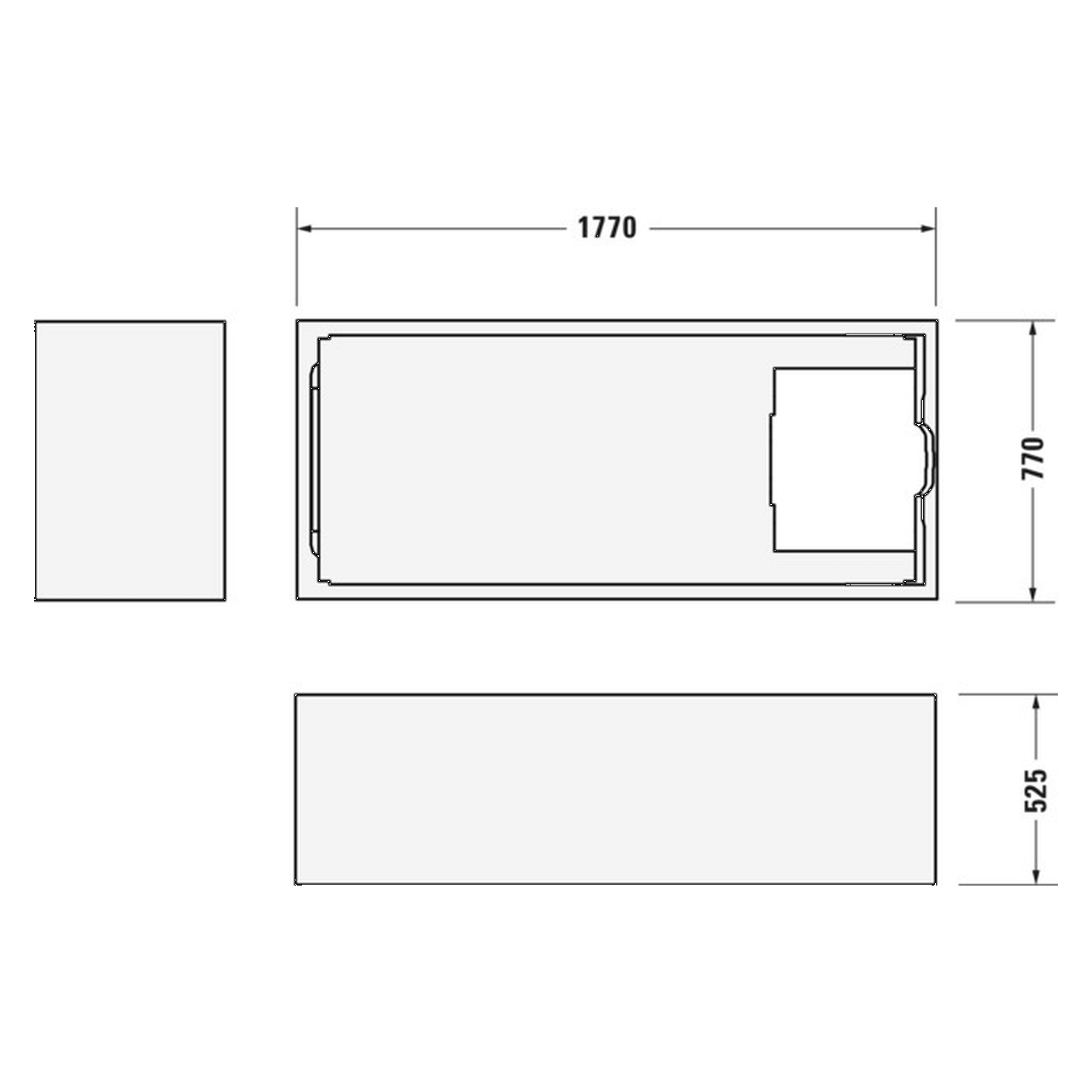Duravit Rechteck-Badewanne No.1 180x80 cm Weiß mit Rückenschräge