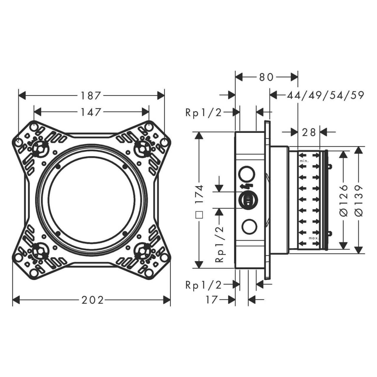 Hansgrohe Grundkörper iBox 2 Universal Unterputz (01500180)