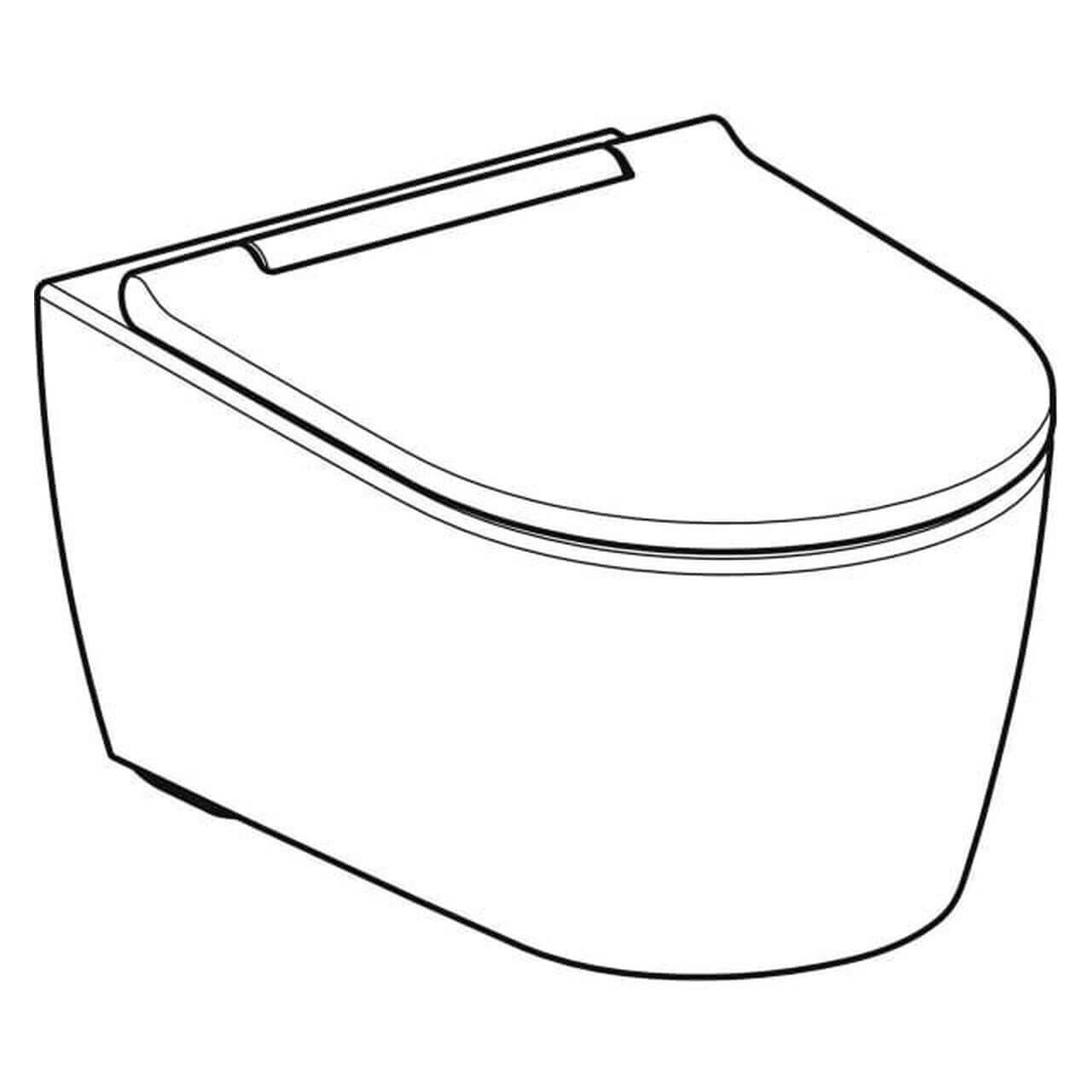 Geberit Wand-Tiefspül-WC One mit WC-Sitz weiß/weiß Keratec