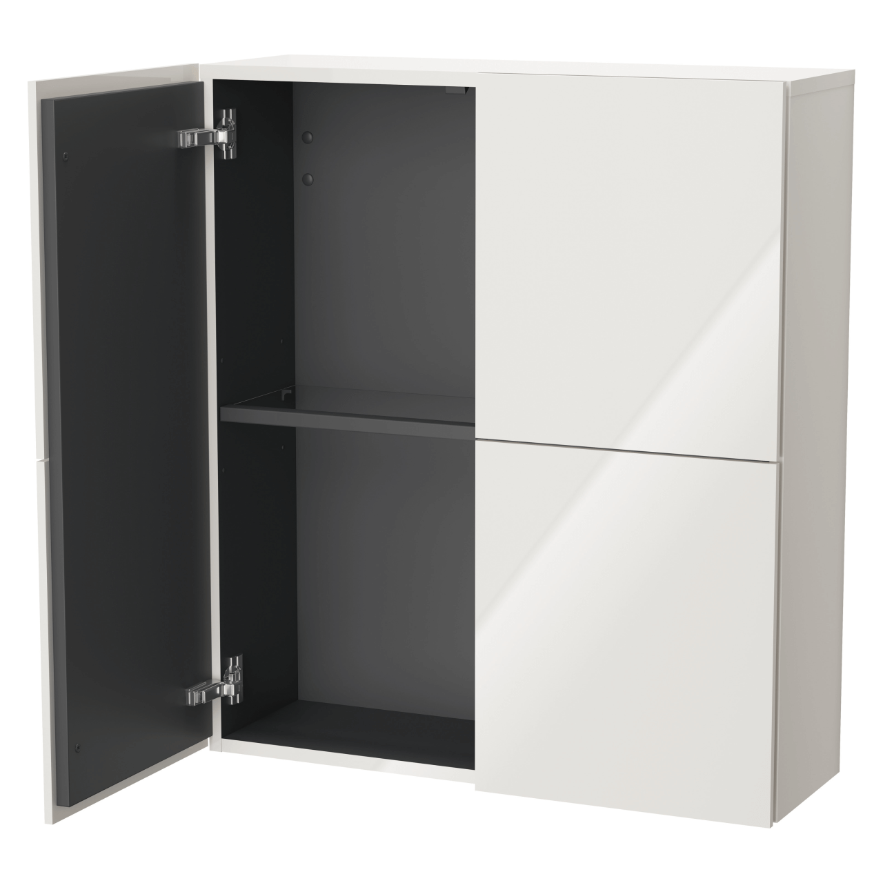 Duravit Halbhochschrank L-Cube 70 cm Weiß Hochglanz 2 Türen (LC116702222)