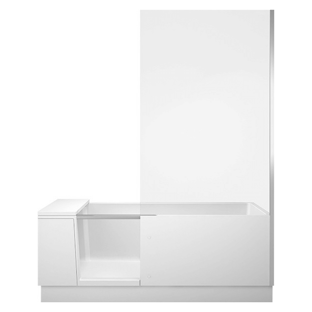 Duravit Badewanne Shower+Bath 170x75 cm Ecke rechts, Klarglas, matt Weiß (700404000000000)
