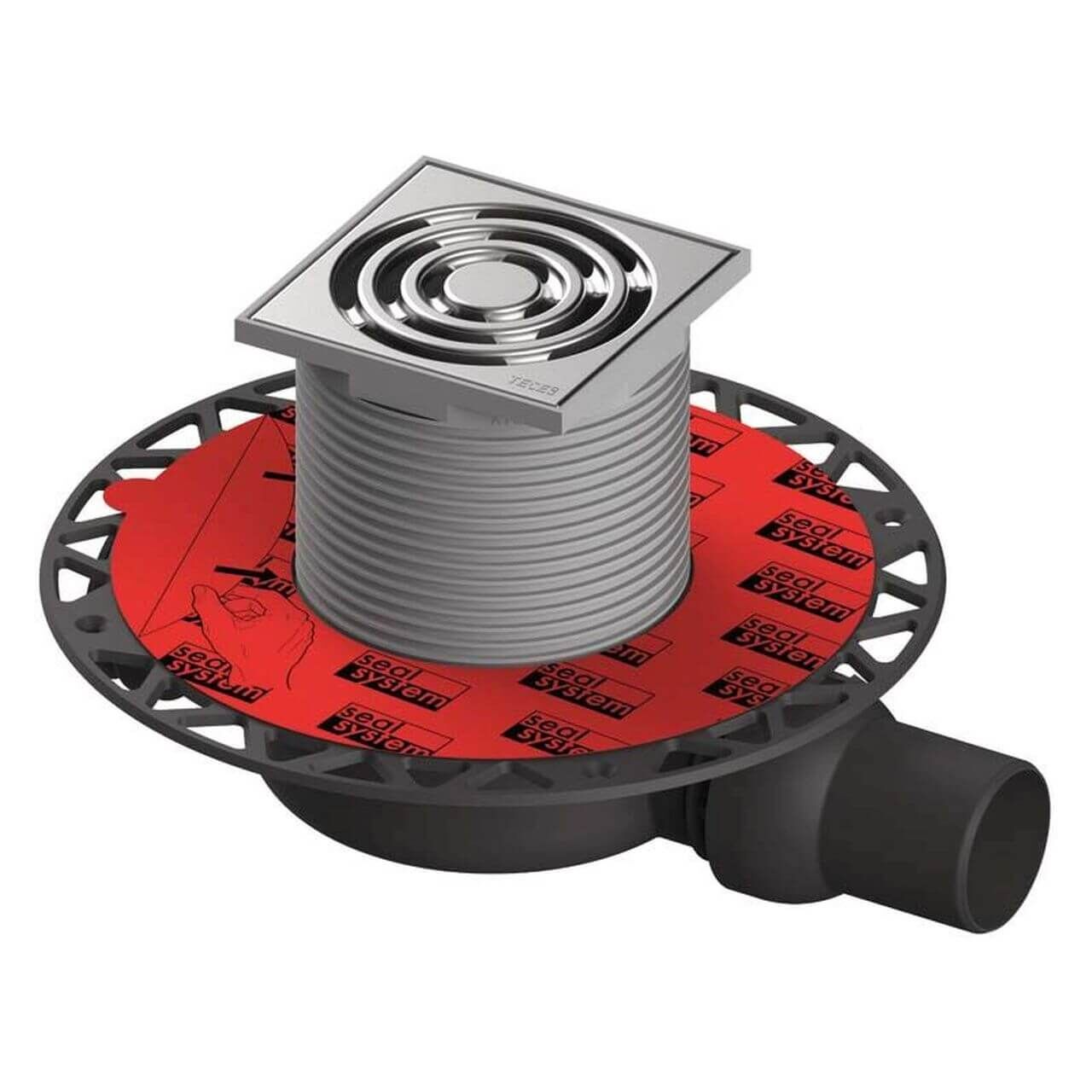 Tece Bodenablaufset Tecedrainpoint S DN 50 waagerecht, superflach (3601100)