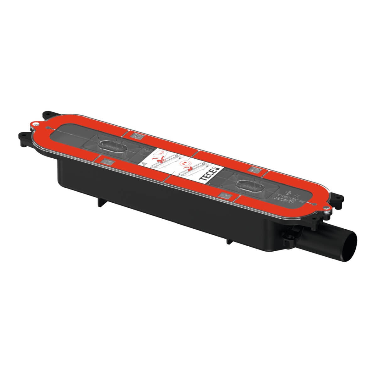 Tece Ablauf drainprofile flach Auslauf seitlich DN 40