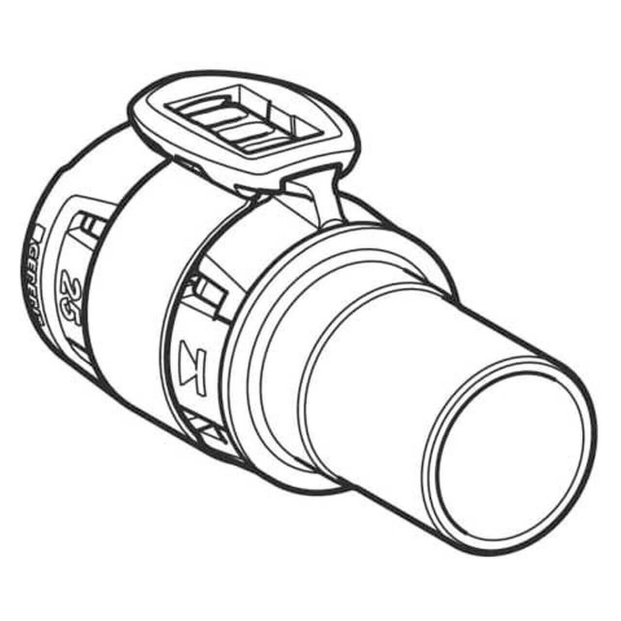 Geberit Übergang FlowFit Ø 16 x 15 mm mit Einschubende