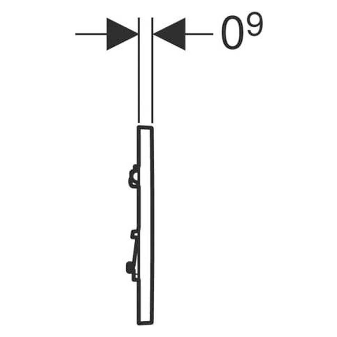Geberit Urinalsteuerung Typ 30 pneumatisch Weiß mit Streifen Hochglanz-Chrom