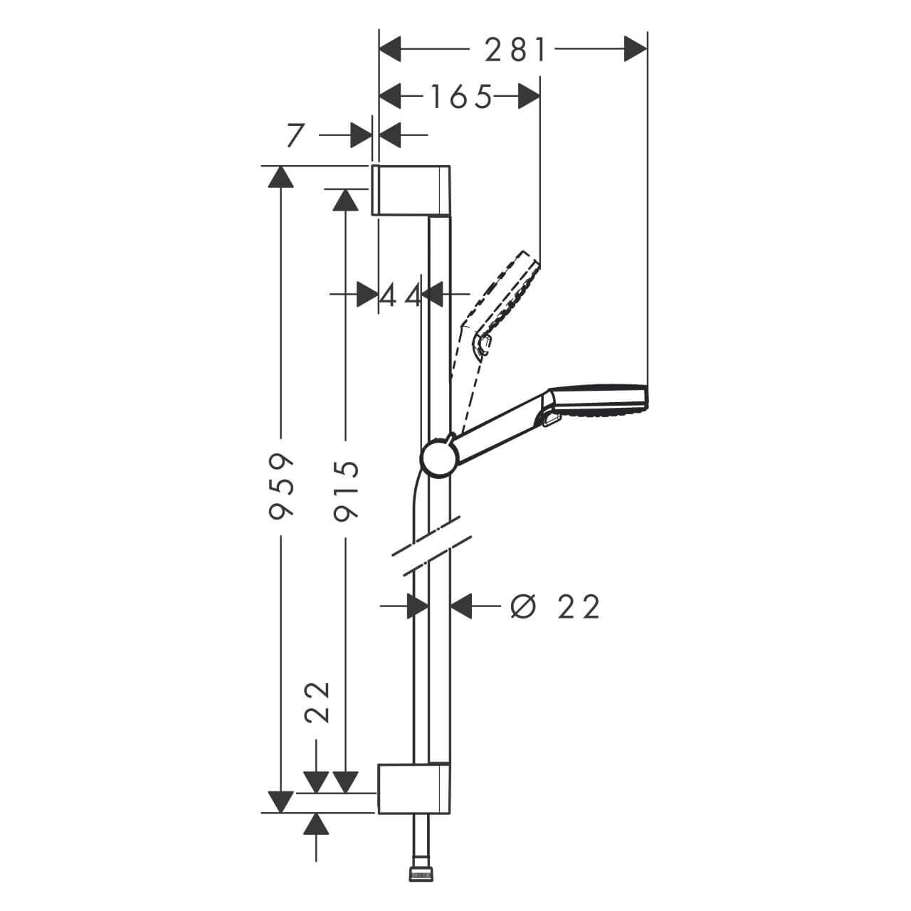 Hansgrohe Brausegarnitur Crometta Vario Chrom (26536400) – jetzt bei Meds24 Hansgrohe Brausegarnitur Crometta Vario Chrom (26536400)