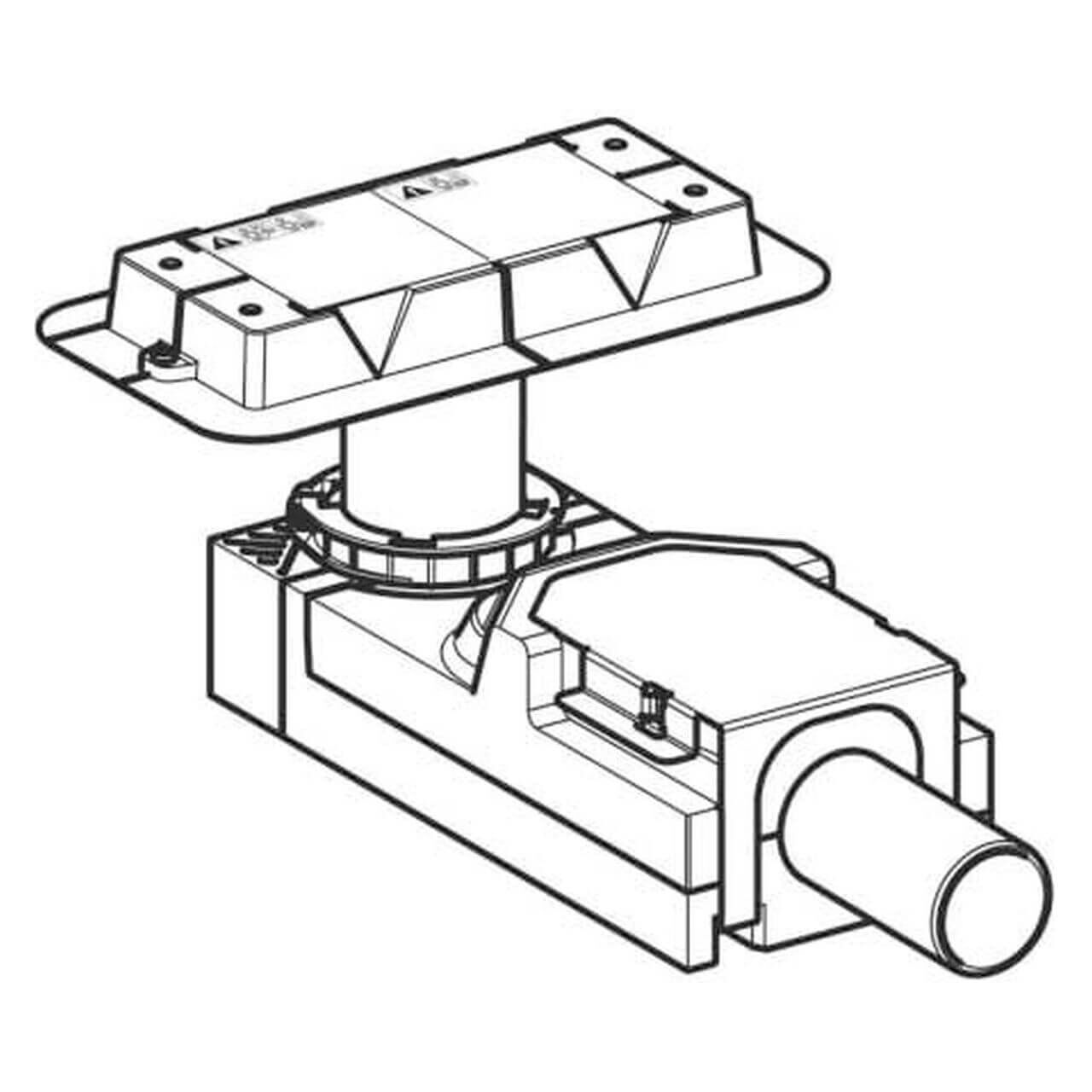 Geberit Rohbauset CleanLine Ø 50 mm Duschrinne, Höhe 90–220 mm (154150001)