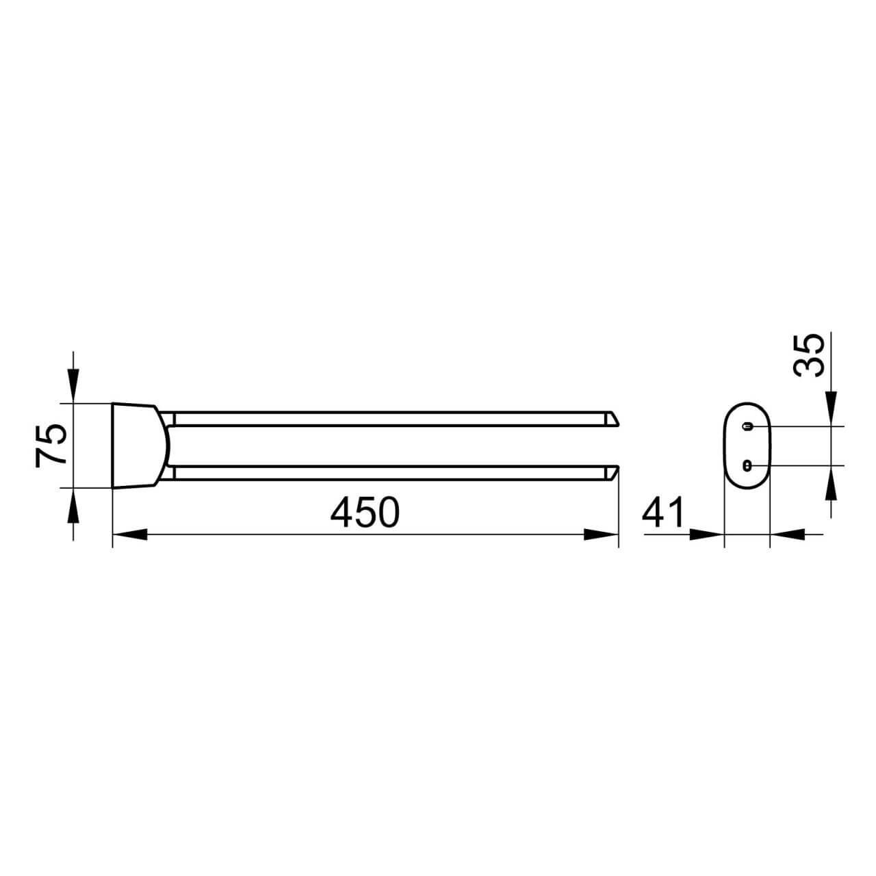 Keuco Handtuchhalter Elegance 450 mm, schwenkbar Chrom