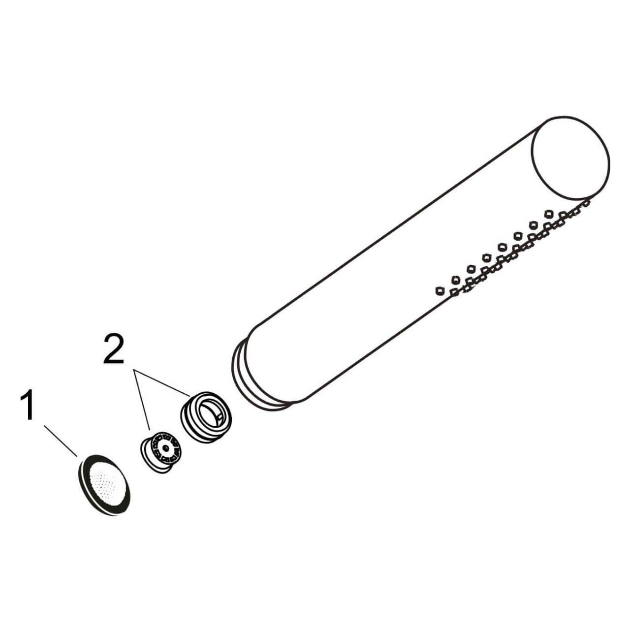Hansgrohe Handbrause Axor Starck 1jet Chrom