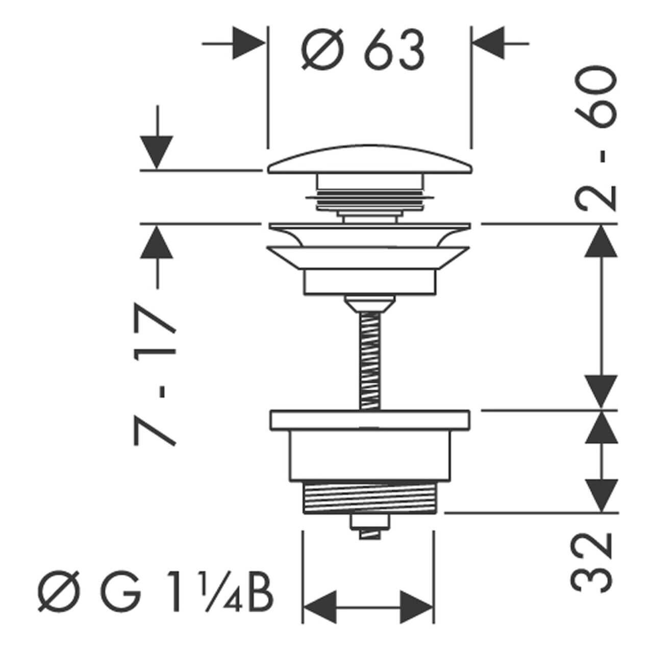 Hansgrohe Ablaufgarnitur Chrom (50100000)