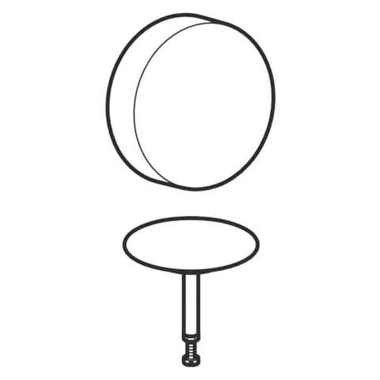 Geberit Fertigbauset für Wannenablauf d52, Drehbetätigung Chrom