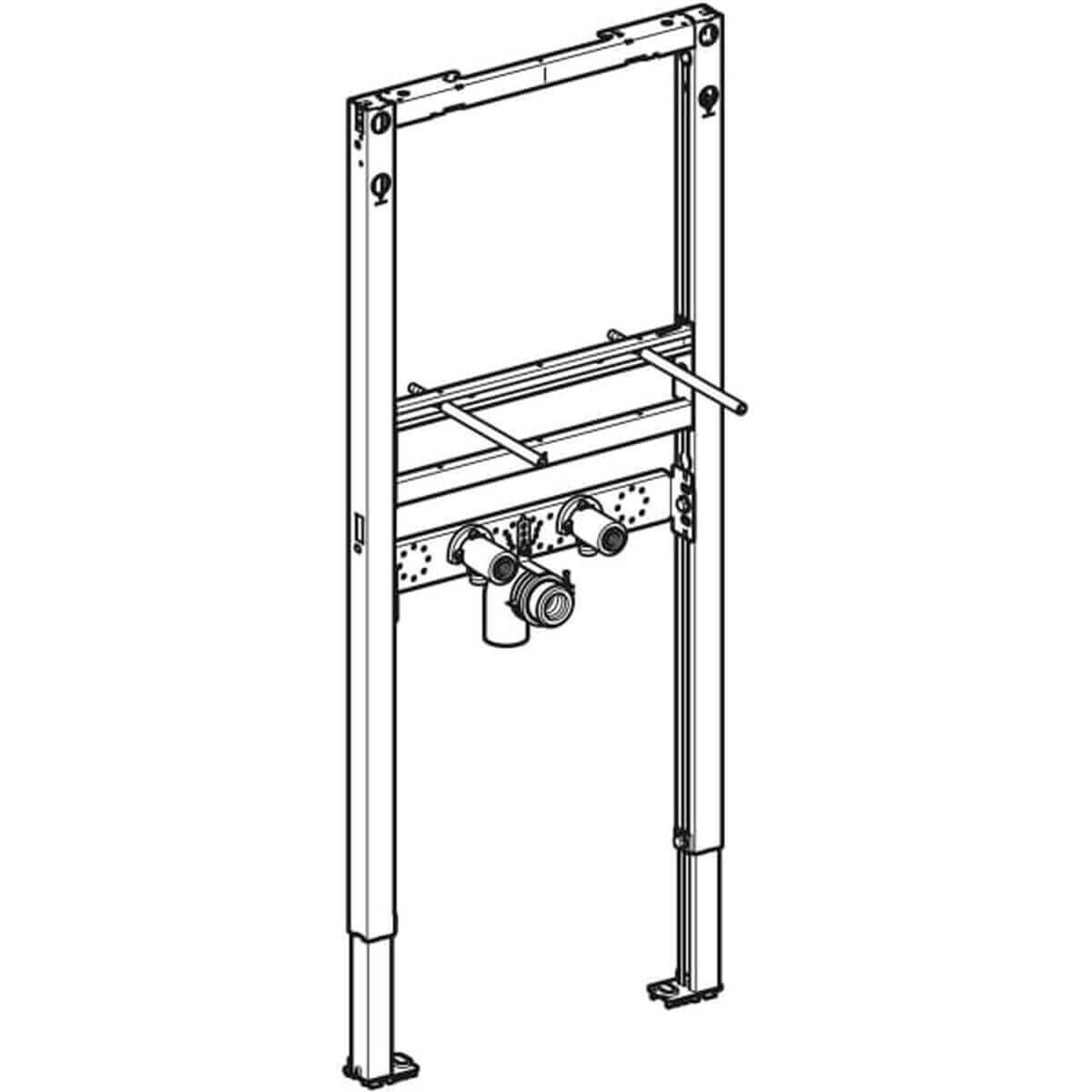 Geberit Duofix Waschtisch-Element 112 cm – für Standarmatur, höhenverstellbar
