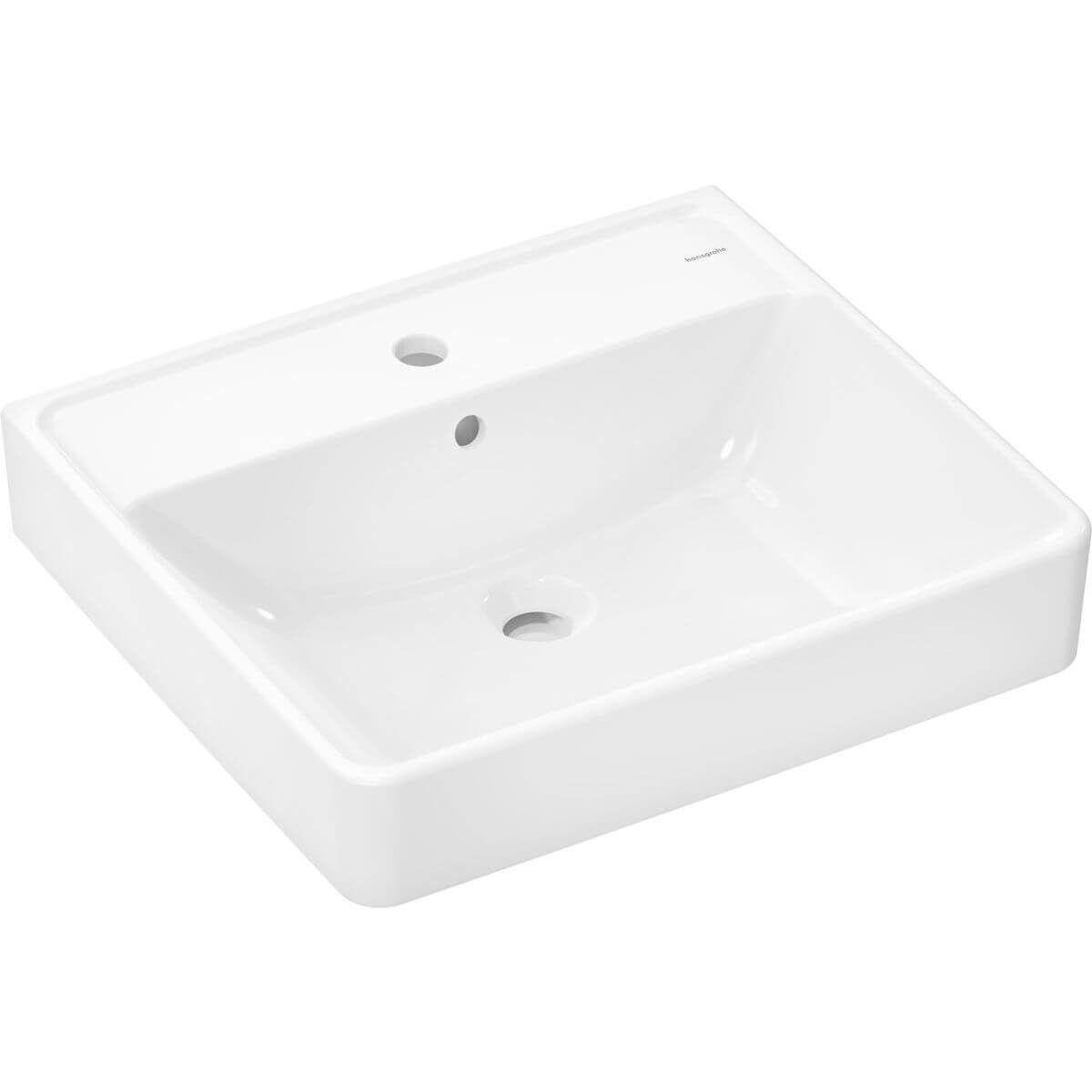 Hansgrohe - Waschtisch - Xanuia Q 550 x 480 mm | Hahnloch | Überlauf