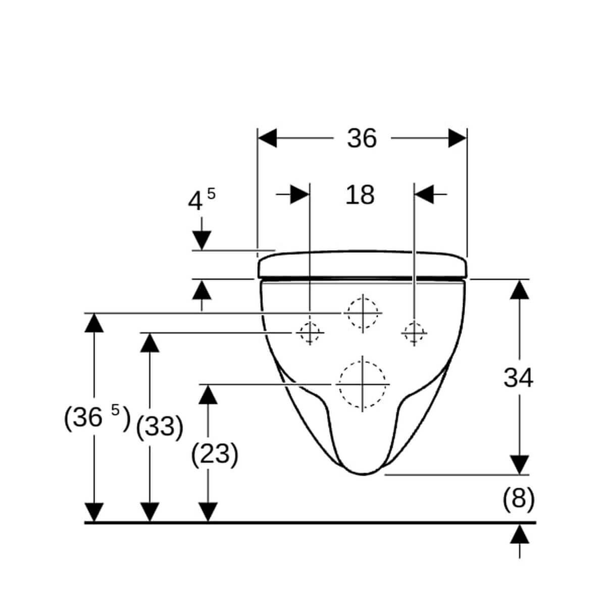 Geberit Wand-Tiefspül-WC Renova Set mit WC-Sitz weiß