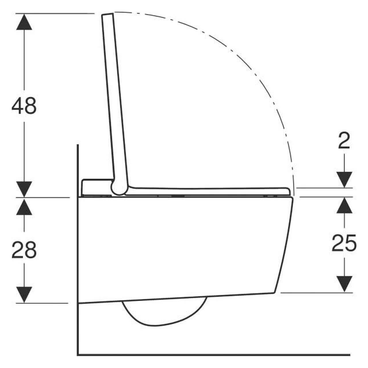 Geberit Dusch-WC AquaClean Sela, spülrandlos mit WhirlSpray & Fernbedienung