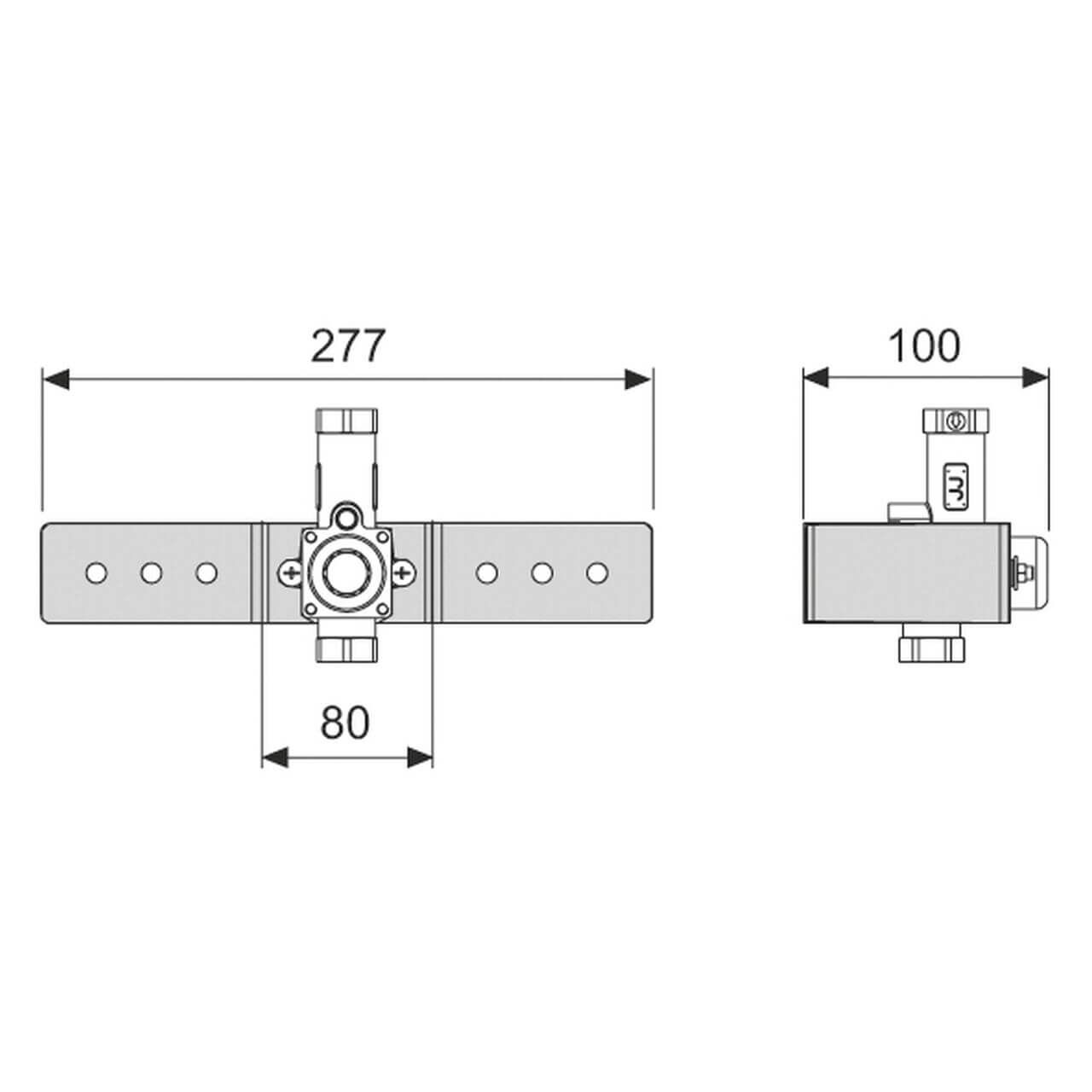 Tece Urinalspülergehäuse Tecebox U1 mit Haltebügel