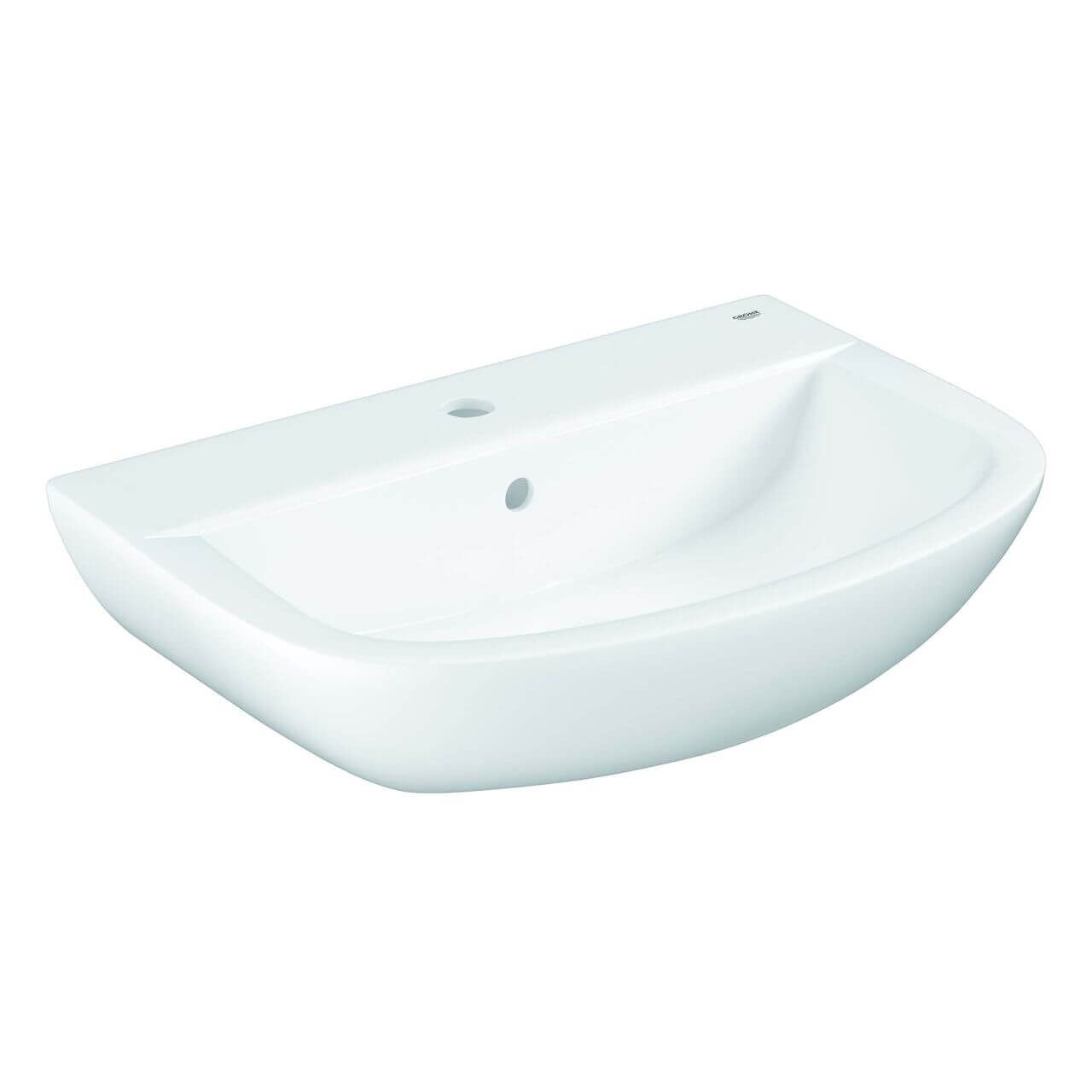 Grohe Waschtisch Bau Keramik 60,9x44,2 cm Weiß 1 Hahnloch wandhängend