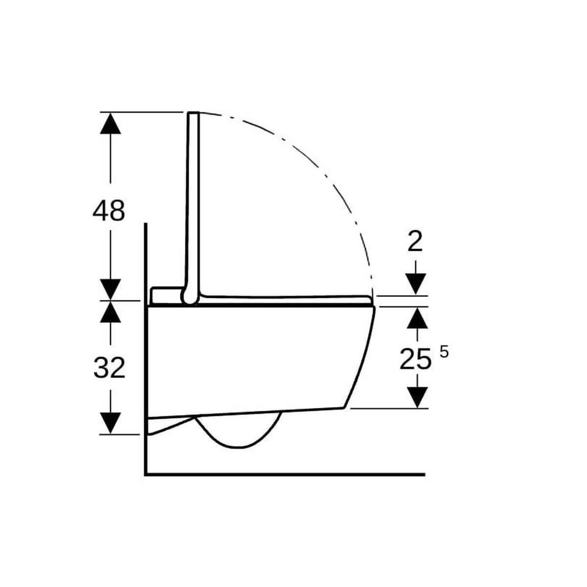 Geberit Dusch-WC AquaClean Sela Square, spülrandlos Weiß