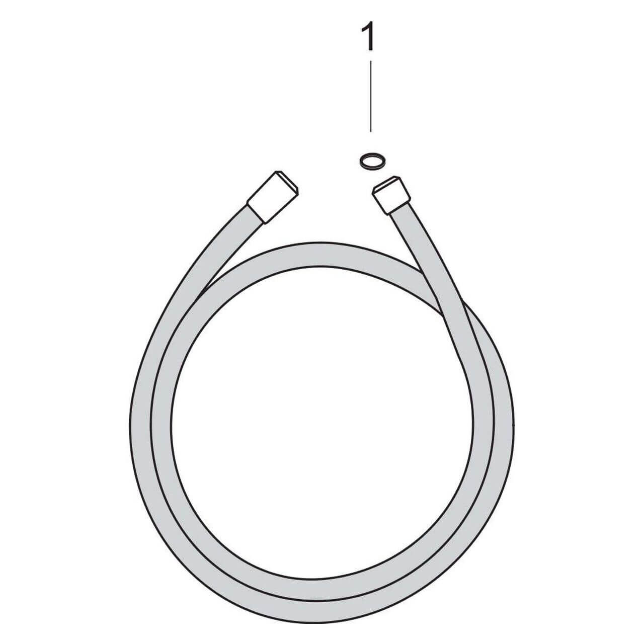 Hansgrohe Brauseschlauch Isiflex 1250 mm Chrom