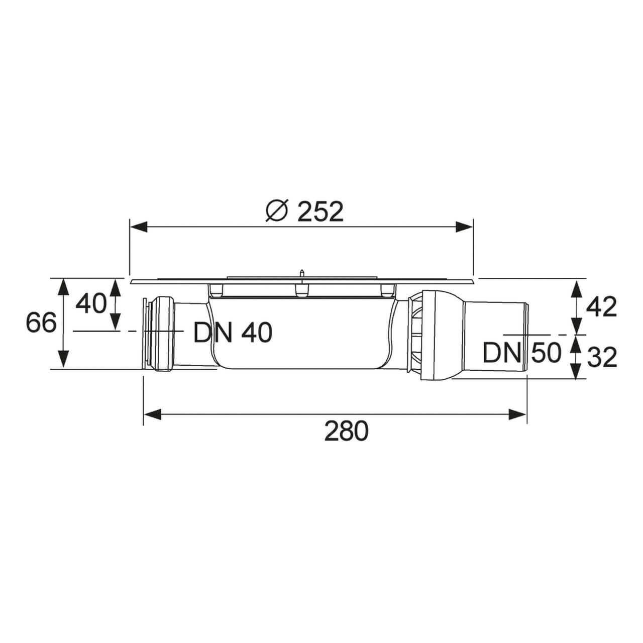 Tece Bodenablauf Tecedrainpoint S DN 50 superflach