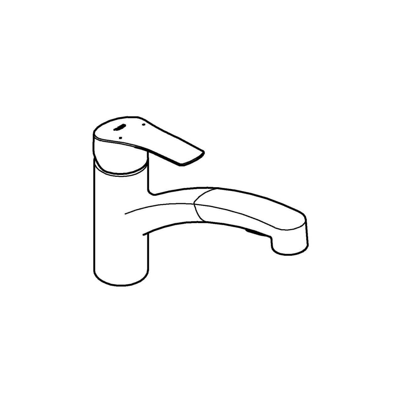 Grohe Spültischarmatur Eurosmart 1/2" mit herausziehbarer Dual-Spülbrause Chrom