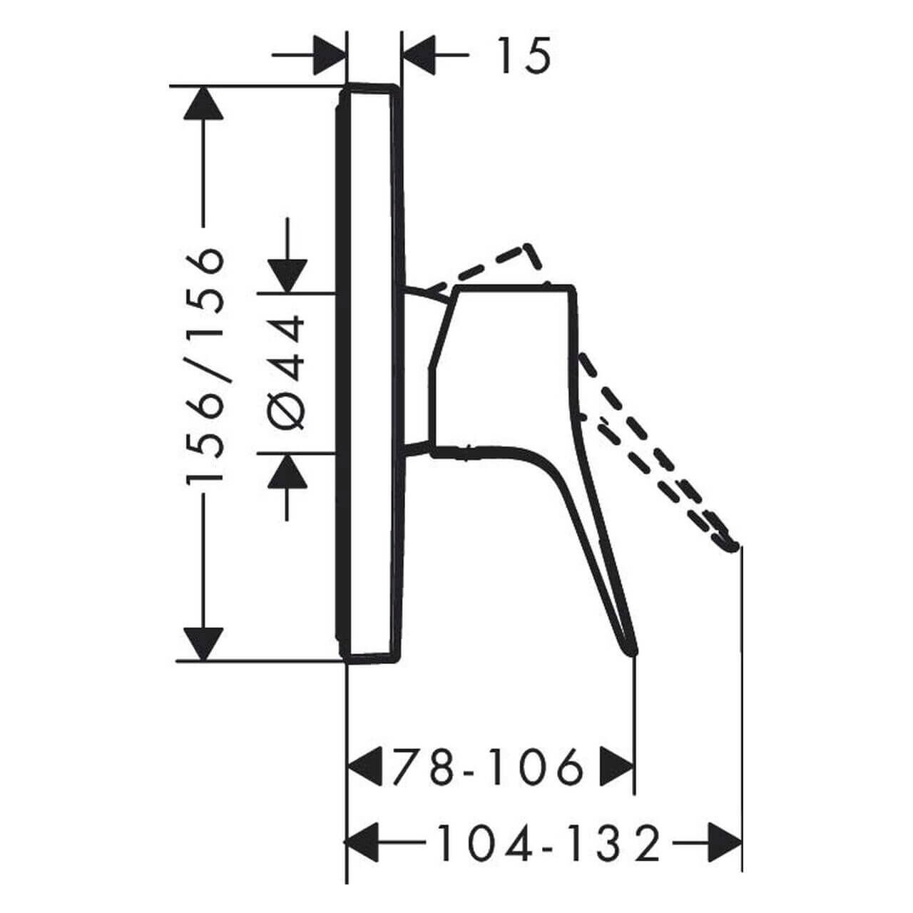 Hansgrohe Duscharmatur Vivenis Chrom Unterputz