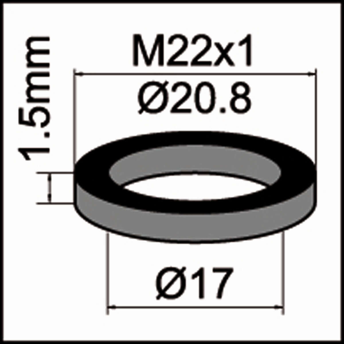 Neoperl Gummidichtung M 22 16 x 20,8 x 1,5 mm 100 Stück zu Innenteil