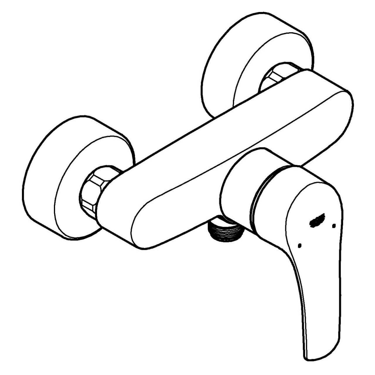 Grohe Brausemischer Eurosmart 1/2" mit Temperaturbegrenzer Chrom