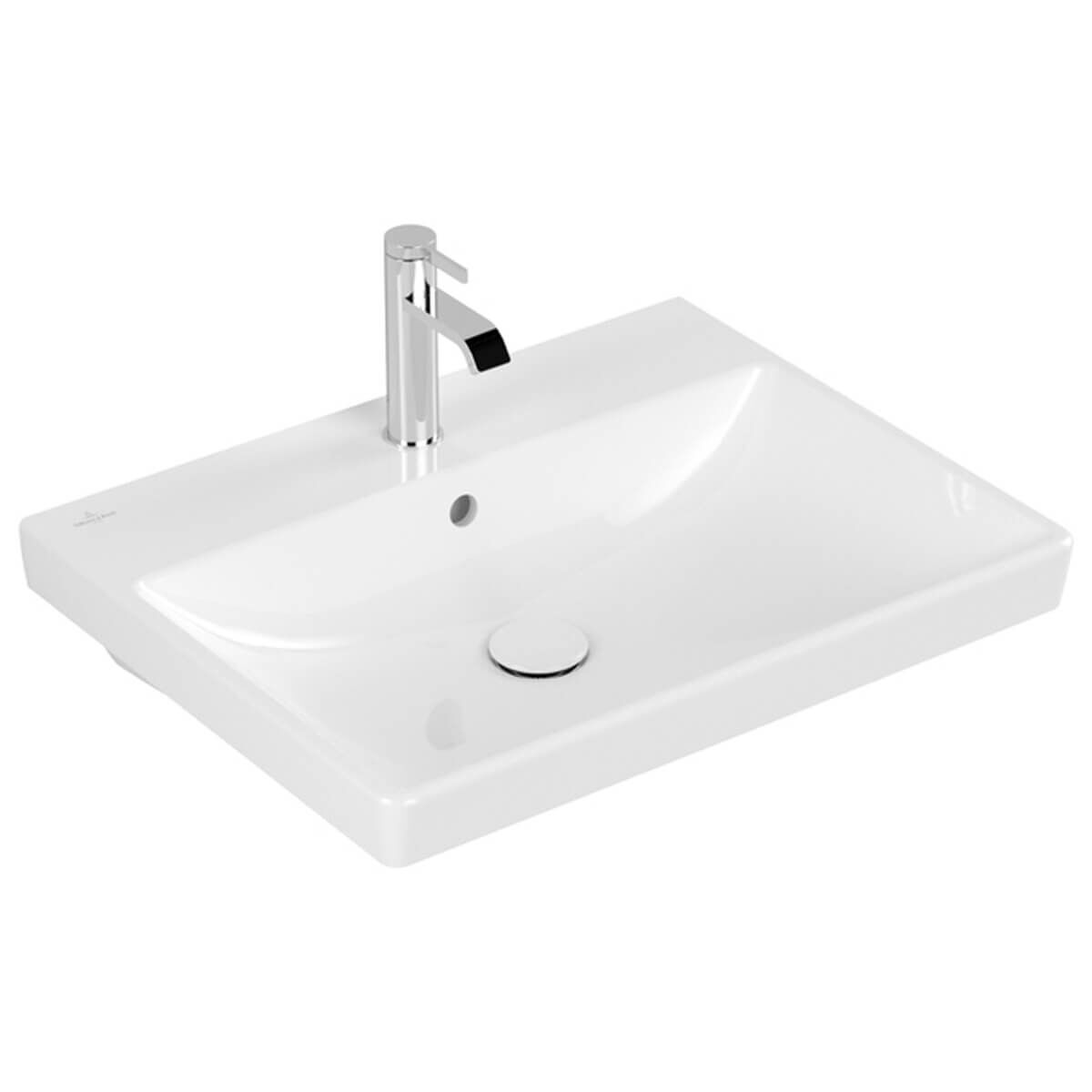 Villeroy & Boch Waschtisch Avento 60 x 47 cm 1 Hahnloch mit Überlauf weiß